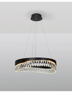 Lámpara colgante Selene – Schuller – Difusor de lágrimas de cristal, acabado negro
