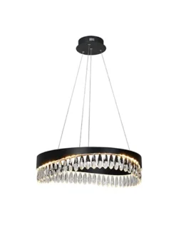 Lámpara colgante Selene – Schuller – Difusor de lágrimas de cristal, acabado negro