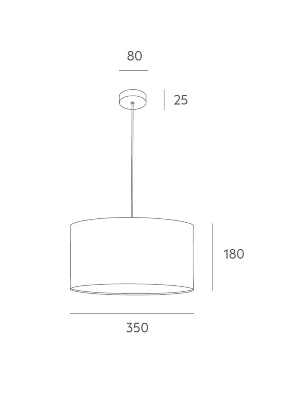 Lámpara colgante Simplicity – Massmi – Pantalla redonda plisada, Disponible en 4 tamaños