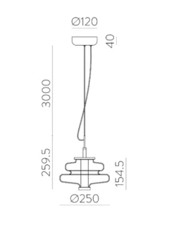 Lámpara colgante Sira - ACB - Colgante LED decorativo de cristal