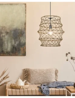 Lámpara colgante Solero - AJP - Lámpara boho chic hecha de cuerda