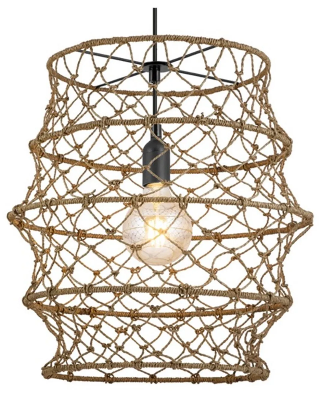 Lámpara colgante Solero - AJP - Lámpara boho chic hecha de cuerda