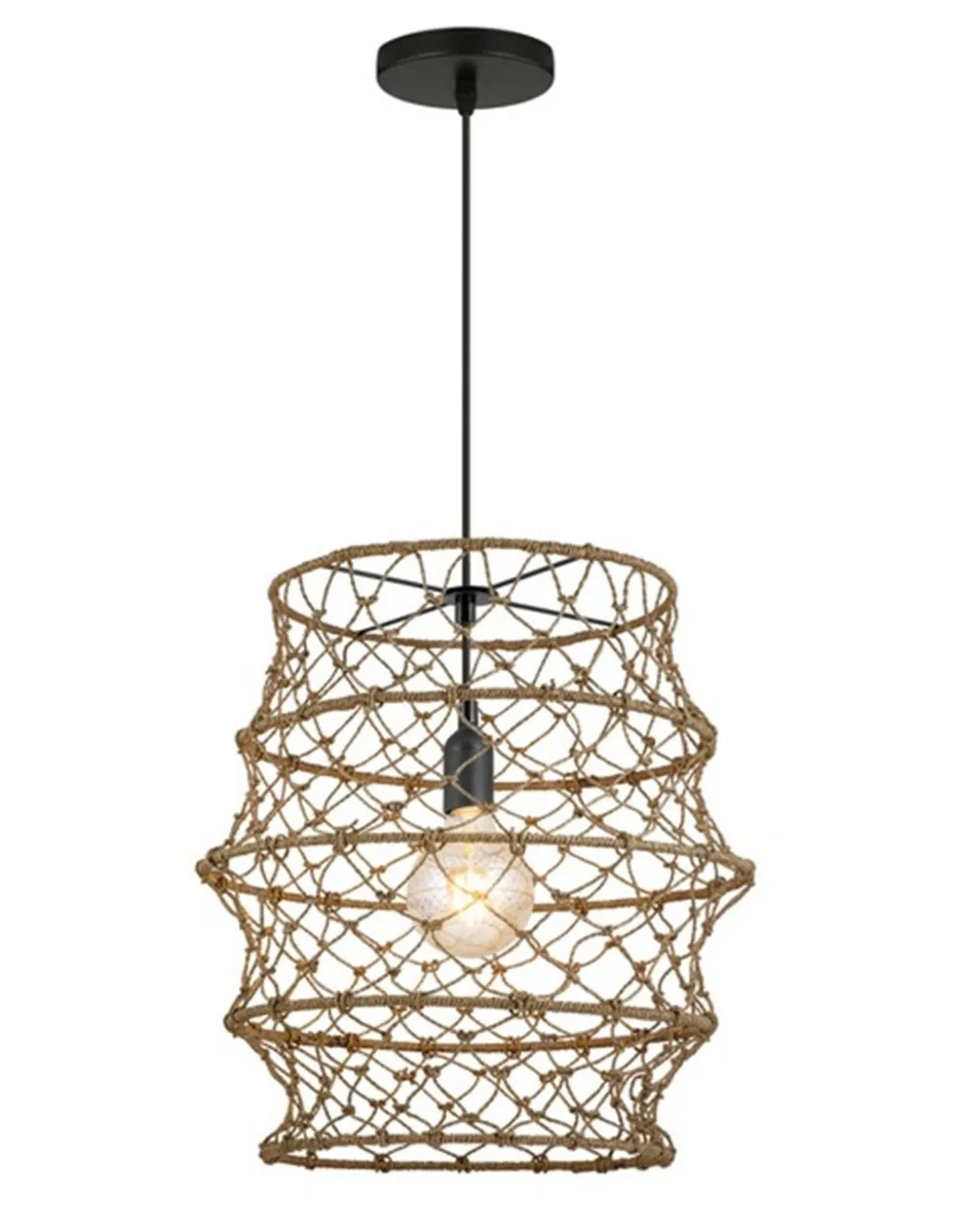 Lámpara colgante Solero - AJP - Lámpara boho chic hecha de cuerda