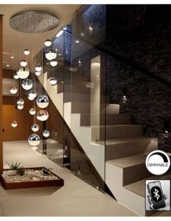 Lámpara colgante Sphere - Schuller - Lámpara decorativa XL, idónea para hueco de escalera