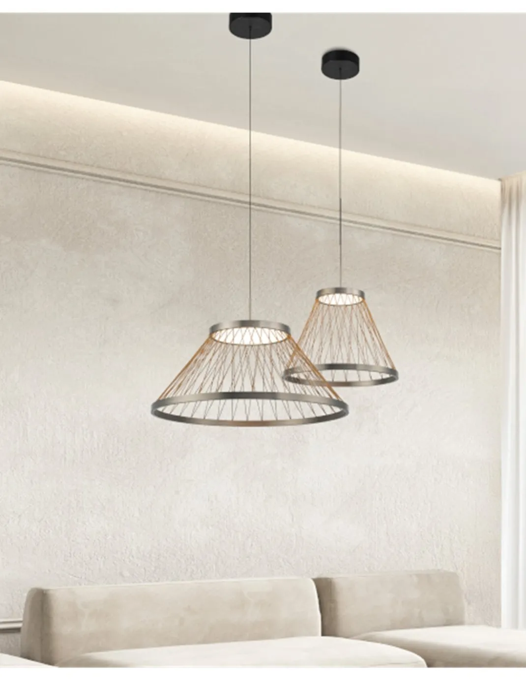 Lámpara colgante Spider - Mantra - Lámpara decorativa LED en gris