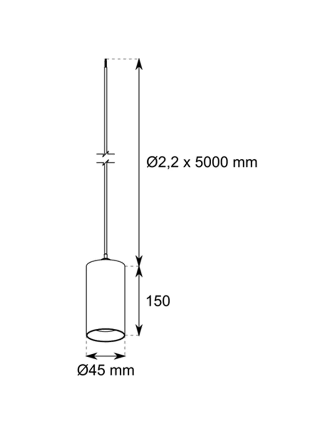 Lámpara colgante Spinne Tube 7W - Conalux - Lámpara tubular LED