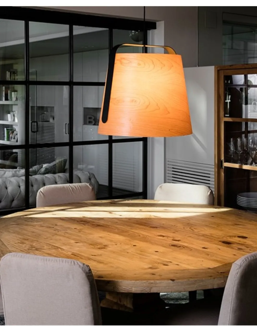 Lámpara colgante Stood - Faro - Lámpara de madera de cerezo