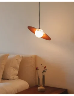 Lámpara colgante Symphony - Milan - Lámpara de techo moderna, Gris-Cobre-Visón, Ø 30-45 cm