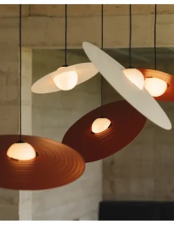 Lámpara colgante Symphony - Milan - Lámpara de techo moderna, Gris-Cobre-Visón, Ø 30-45 cm