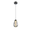 Lámpara colgante Taccia – Schuller – Doble tulipa de cristal transparente