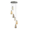 Lámpara colgante Taccia – Schuller – Lámpara con 6 luces con doble tulipa, regulable en altura
