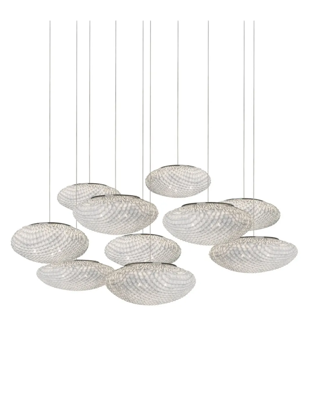 Lámpara colgante Tati 10 - a-emotional light - Composición de 10 lámparas, diseño impactante