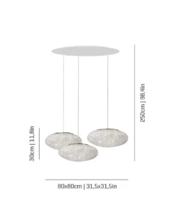 Lámpara colgante Tati 3 - a-emotional light - Composición de 3 lámparas de diseño