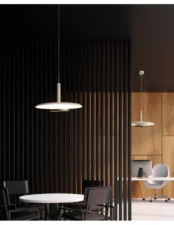 Lámpara colgante Tina - Mantra - Lámpara LED platillo blanco y negro