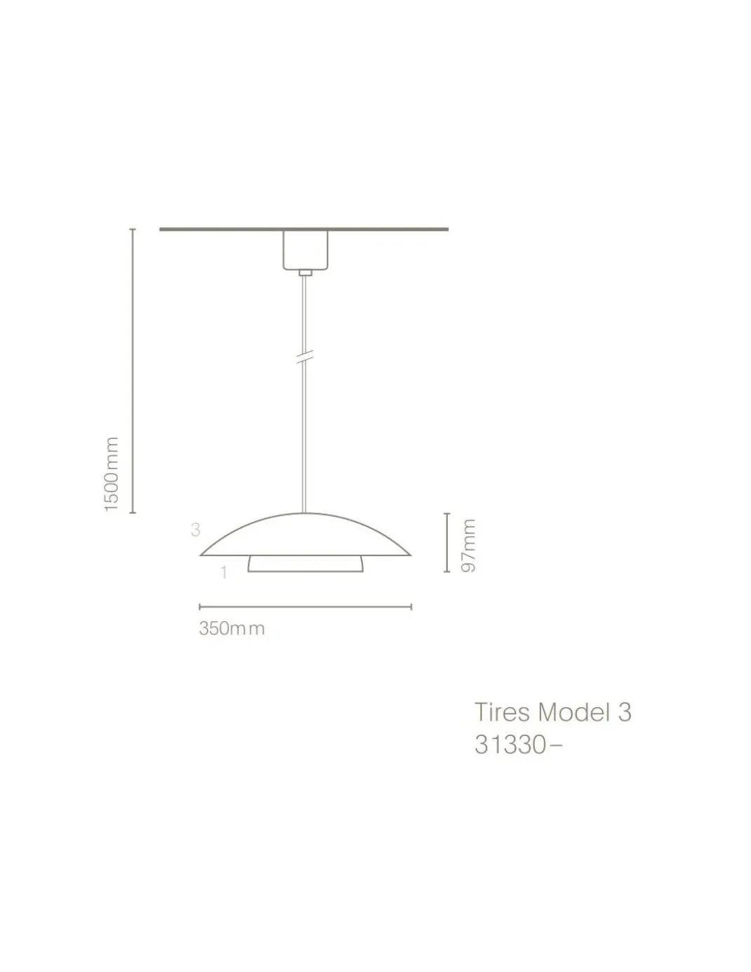 Lámpara colgante Tires Model 3 - Nexia - Estilo nórdico