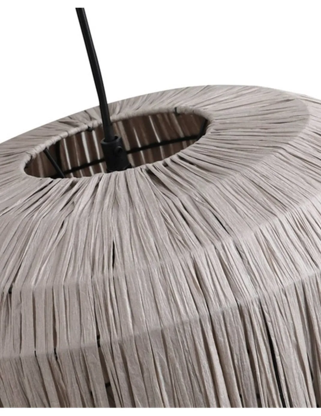 Lámpara colgante Tore - AJP - Lámpara de papel decorativa, acabado gris