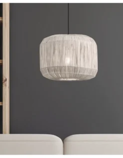Lámpara colgante Tore - AJP - Lámpara de papel decorativa, acabado gris