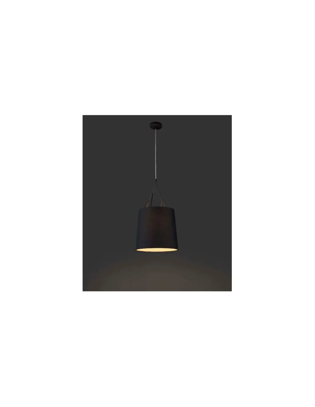 Lámpara colgante Tree - Faro - Lámpara contemporánea, pantalla de tela en blanco o negro