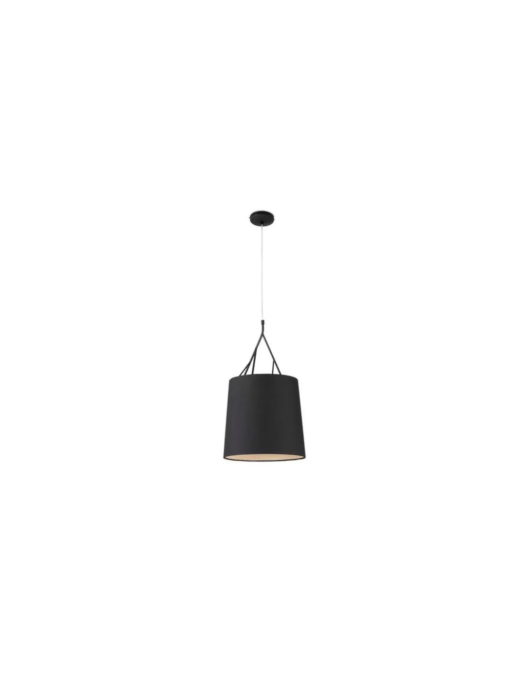 Lámpara colgante Tree - Faro - Lámpara contemporánea, pantalla de tela en blanco o negro