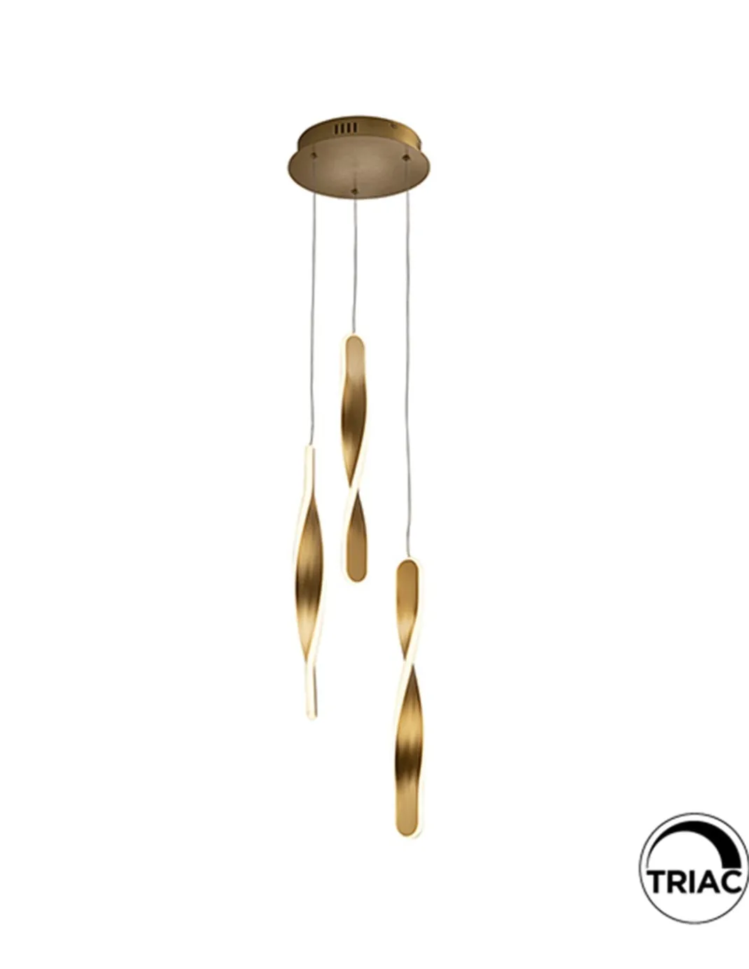 Lámpara colgante Twist – Schuller – Lámpara minimalista dorada