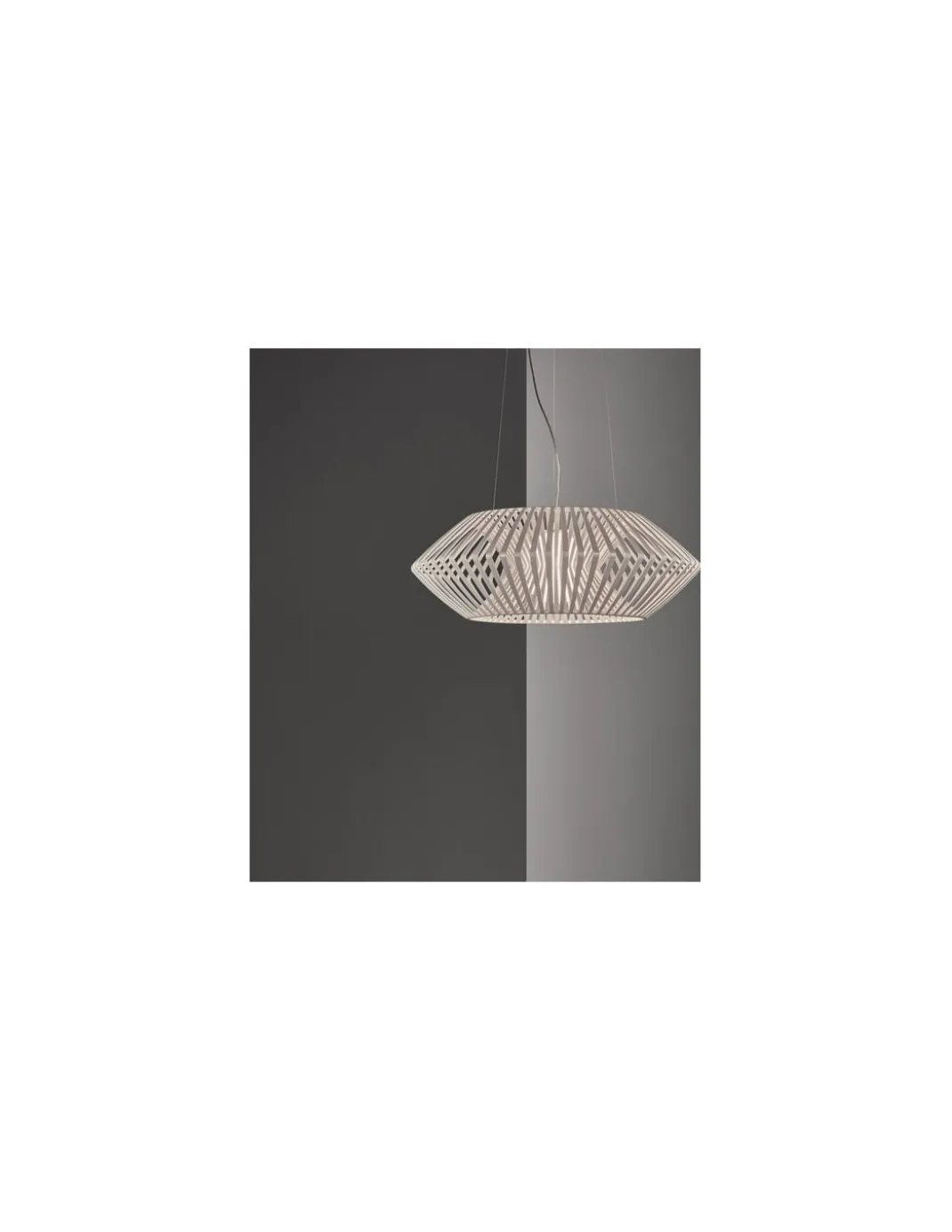 Lámpara colgante V - a-emotional light - Diseño geométrico en blanco o negro