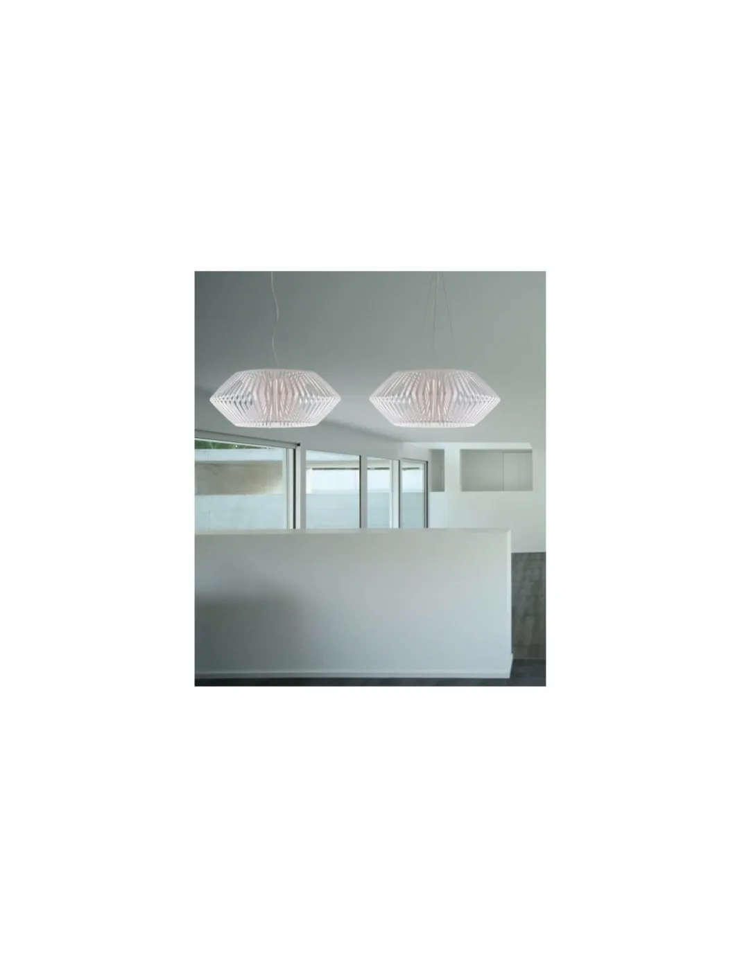 Lámpara colgante V - a-emotional light - Diseño geométrico en blanco o negro