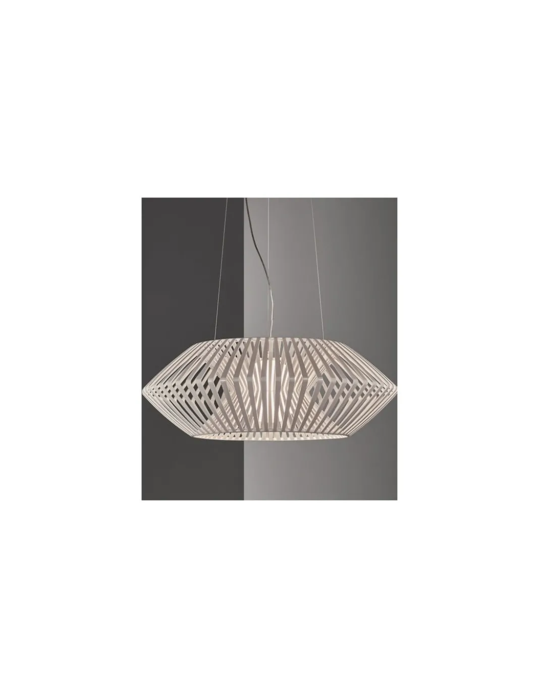 Lámpara colgante V - a-emotional light - Diseño geométrico en blanco o negro