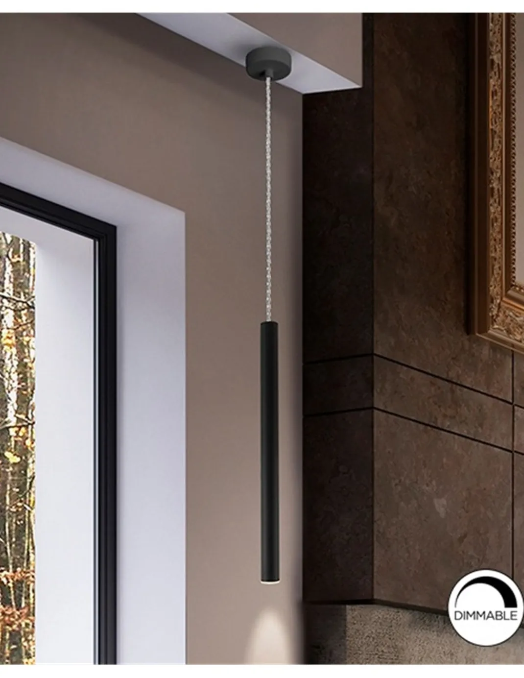 Lámpara colgante Varas – Schuller – Diseño minimalista tubular, LED regulable