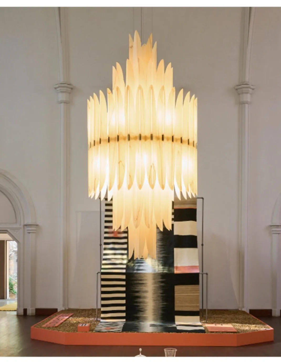 Lámpara colgante Voliere - LZF - Diseño artesanal y sofisticado, chapa de madera, estilo Art decó