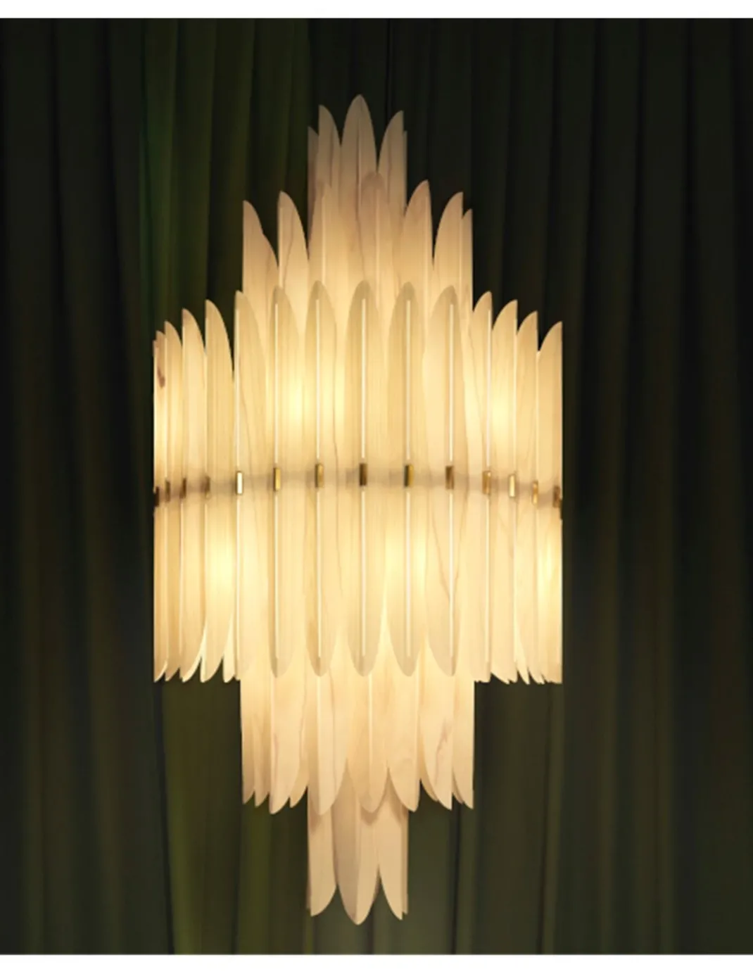 Lámpara colgante Voliere - LZF - Diseño artesanal y sofisticado, chapa de madera, estilo Art decó