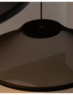 Lámpara colgante Warp Base - Arkoslight - Diseño moderno con pantalla textil translúcida