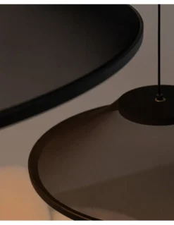 Lámpara colgante Warp Base - Arkoslight - Diseño moderno con pantalla textil translúcida