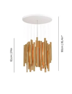 Lámpara Colgante Woods - a-emotional light - Lámpara de madera hecha a mano