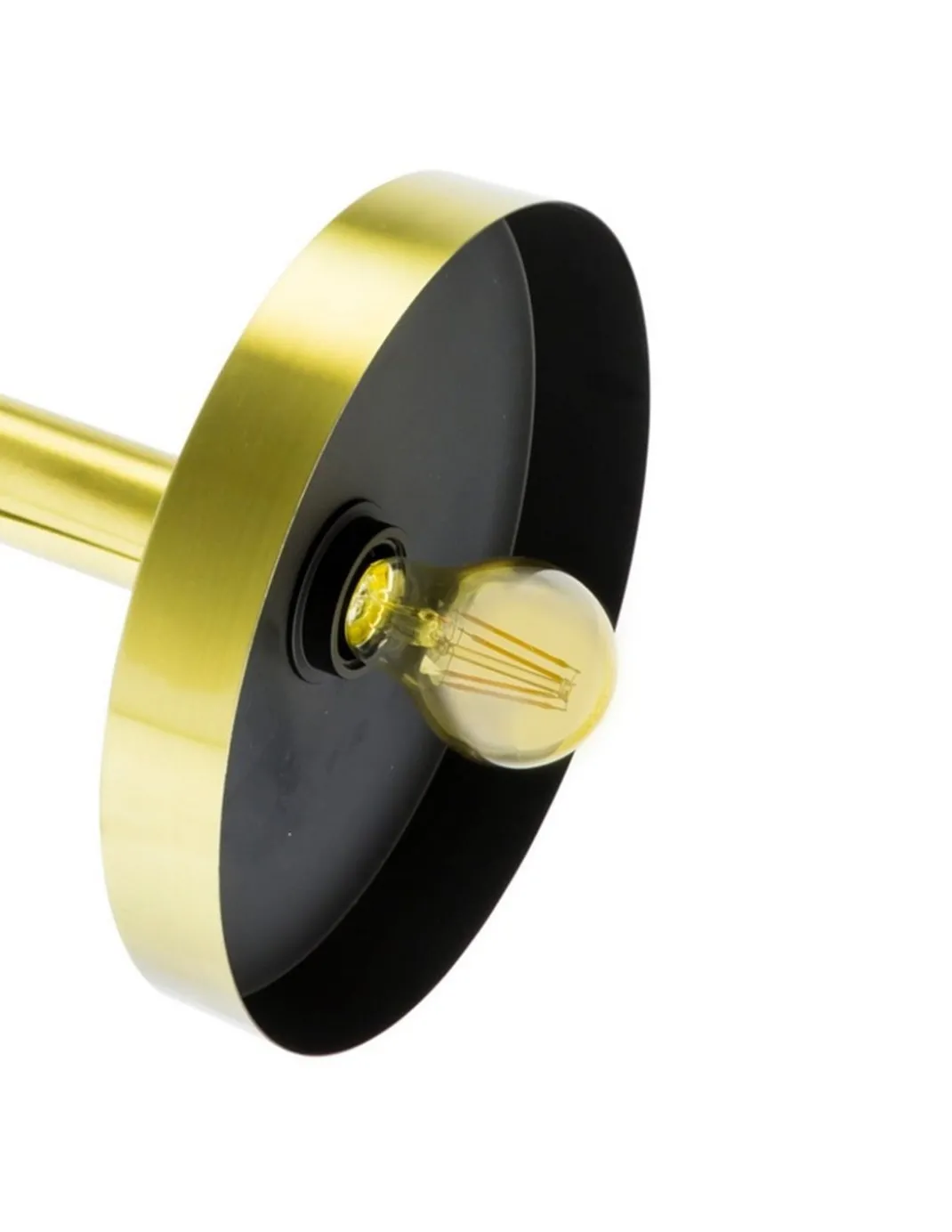Lámpara colgante y de pie Whizz - Faro - Diseño industrial en negro y dorado