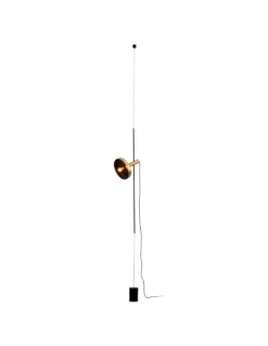 Lámpara colgante y de pie Whizz - Faro - Diseño industrial en negro y dorado