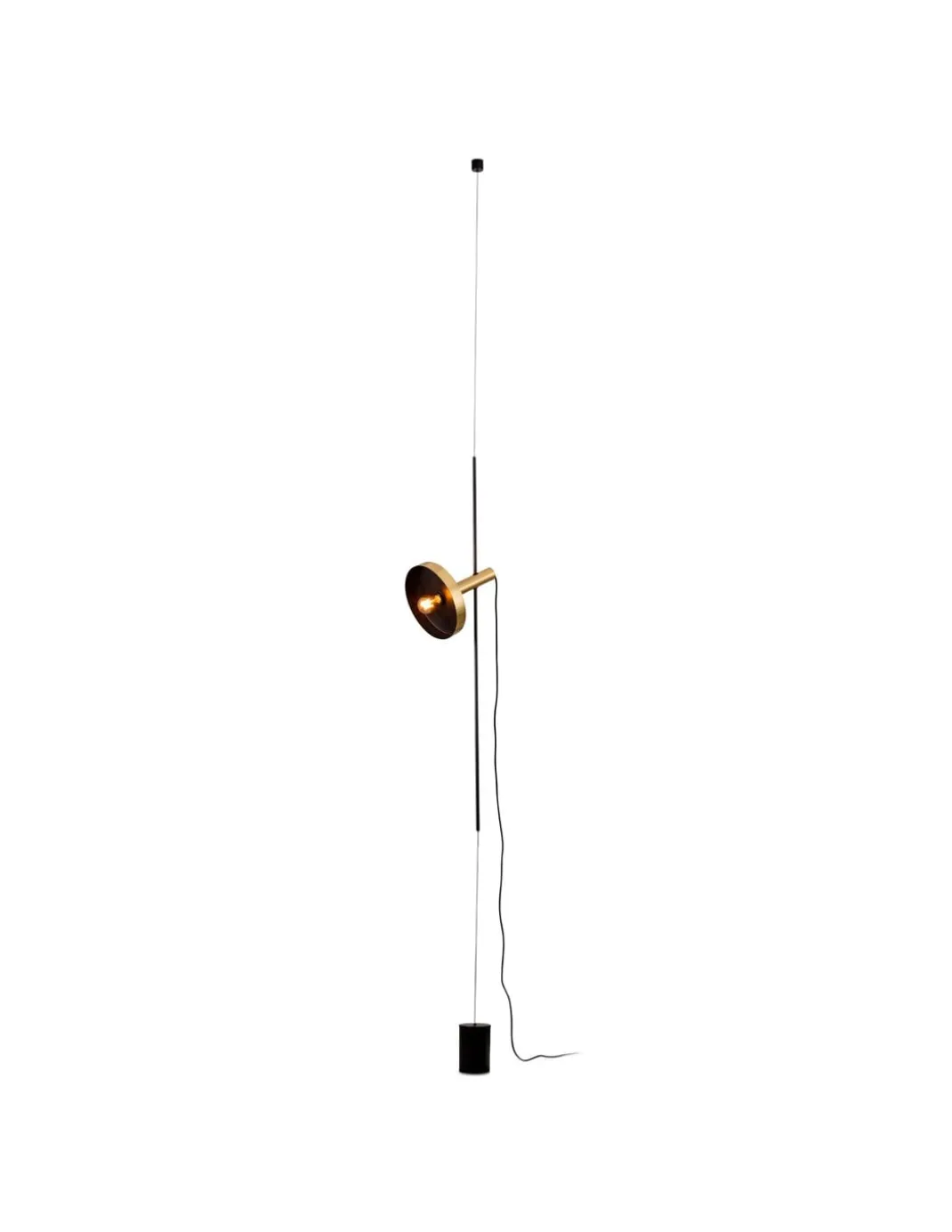 Lámpara colgante y de pie Whizz - Faro - Diseño industrial en negro y dorado