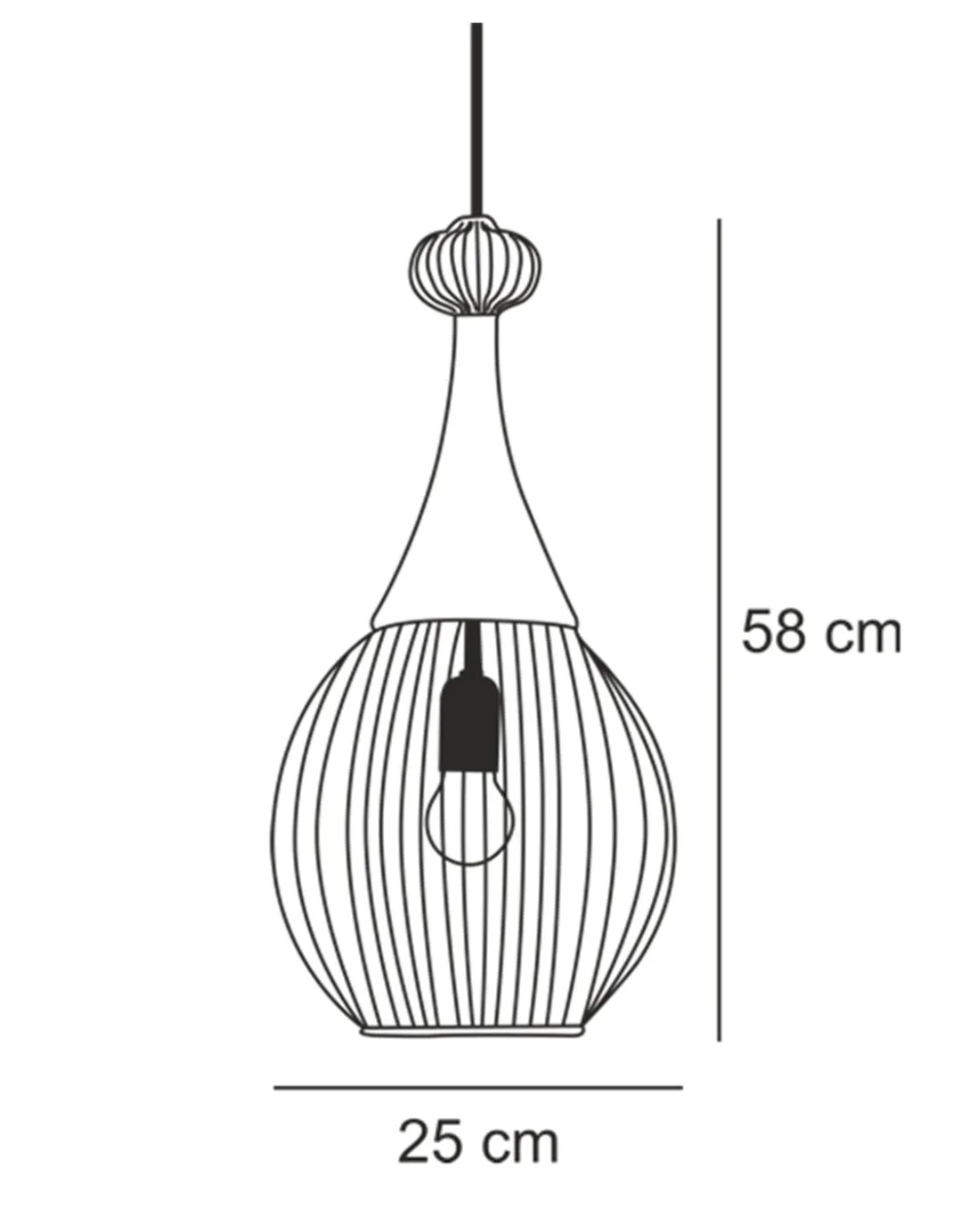 Lámpara colgante Zagoratan – IDP Lampshades – Lámpara vintage de metal negro y rattan natural