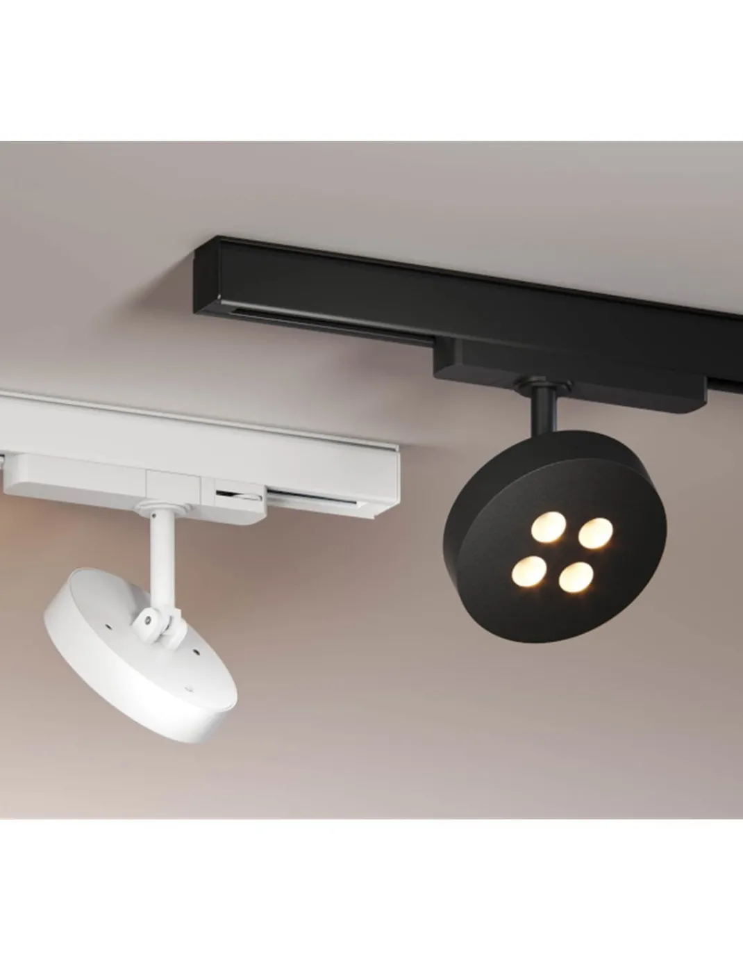 Lámpara de carril magnético Cookie 48V – Beneito & Faure – Lámpara orientable con LED DALI