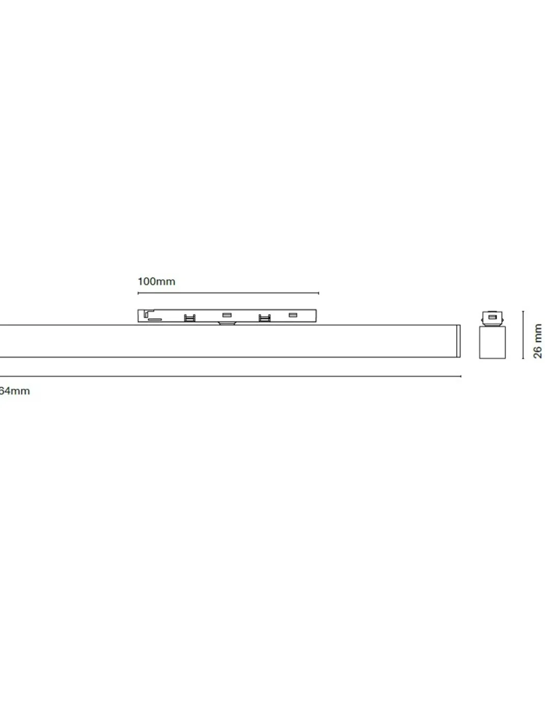 Lámpara de carril 48V Mini Dot - Nexia - Sistema lineal orientable