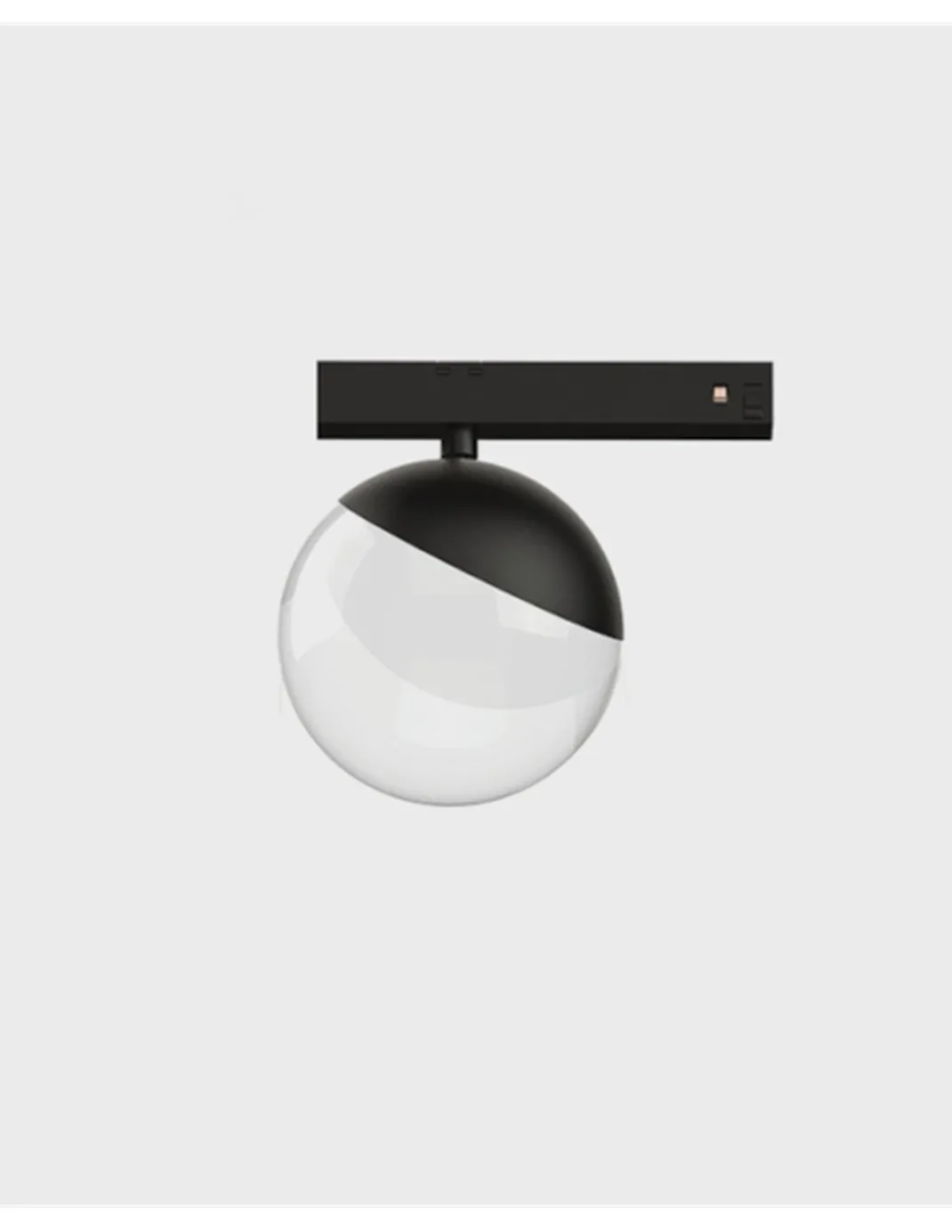 Lámpara de carril 48V - Nexia - Lámpara negra tipo bola