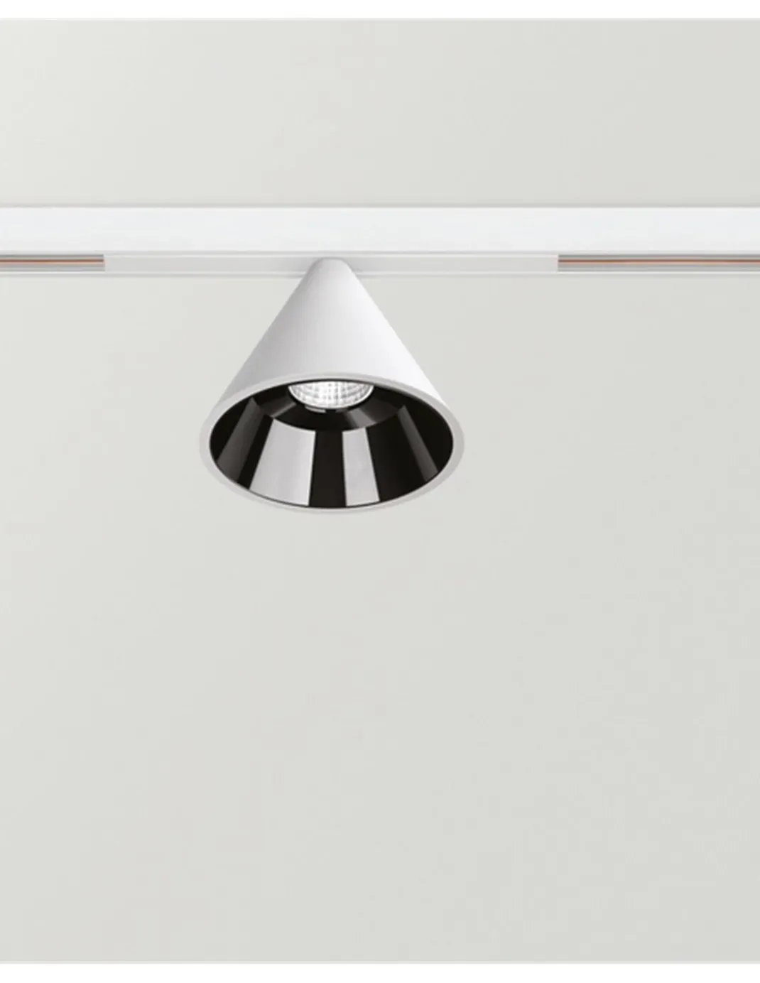 Lámpara de carril Wiz 48V Short - Arkoslight - Downlight con efecto The Invisible Black
