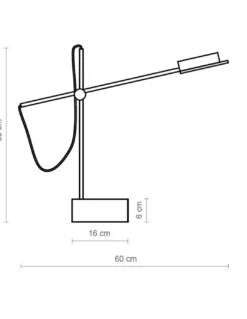 Lámpara de escritorio H2 – Luxcambra – Diseño moderno LED, pantalla orientable