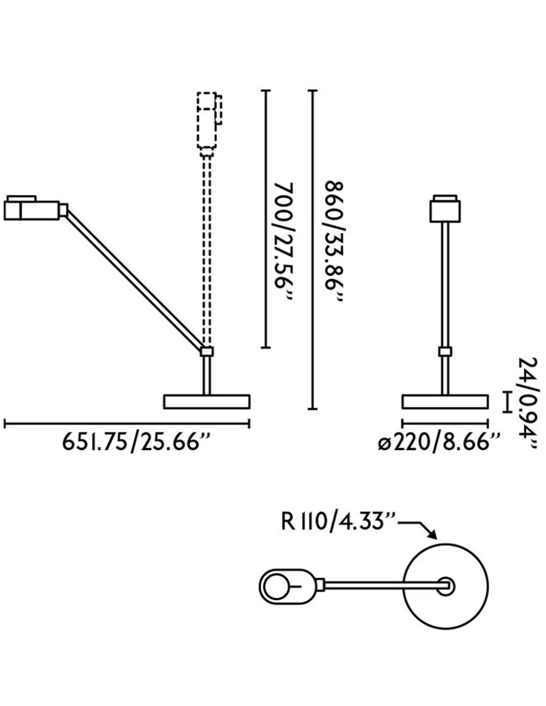 Lámpara de escritorio Inviting – Faro – Lámpara de estudio con cabezal orientable, LED regulable