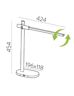 Lámpara de escritorio Laysan - ACB - Lámpara orientable, táctil y USB