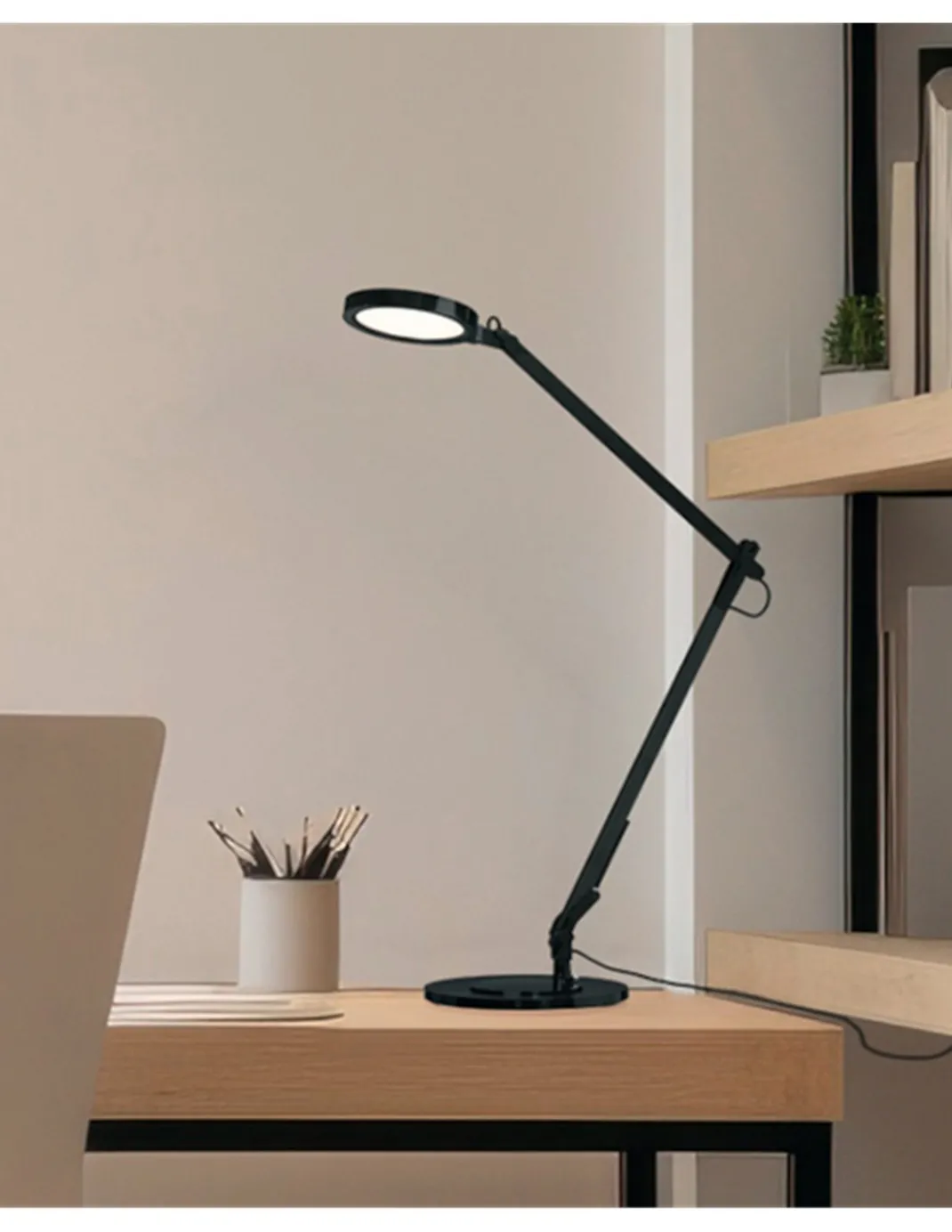 Lámpara de escritorio Luxa - ACB - Lámpara orientable negra, LED regulable