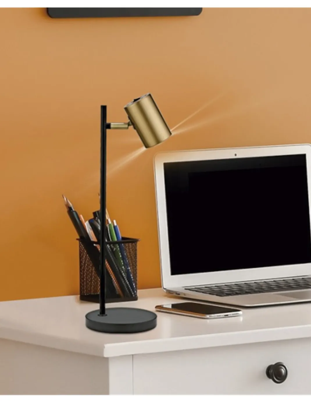 Lámpara de escritorio Paros – AJP – Lámpara moderna con cabezal orientable