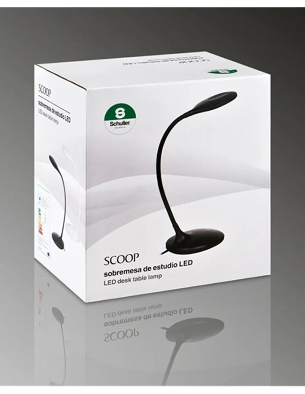 Lámpara de escritorio Scoop – Schuller – Brazo flexible, LED regulable