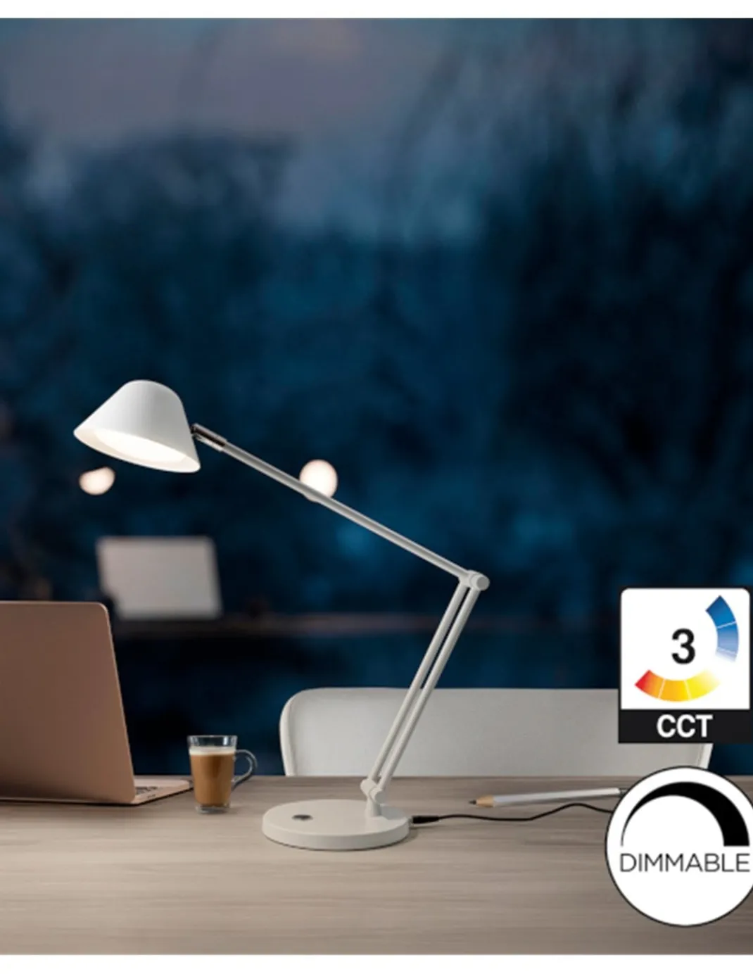 Lámpara de escritorio Taros - Schuller - Lámpara de estudio orientable, LED regulable
