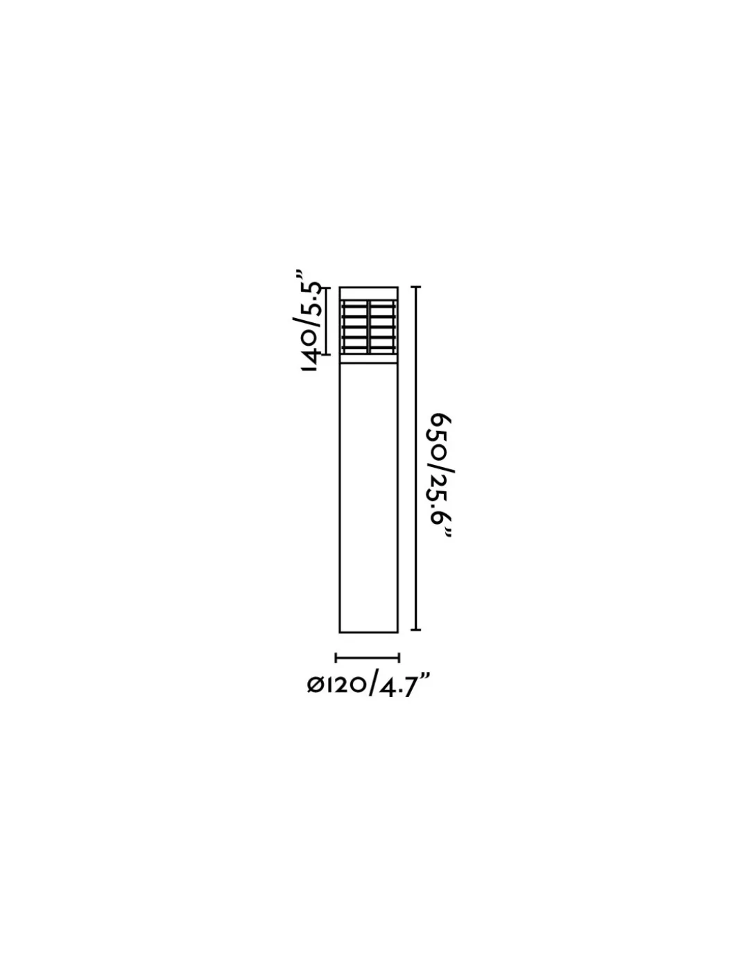 Lámpara de exterior Giza - Faro - Baliza y sobremuro en gris oscuro