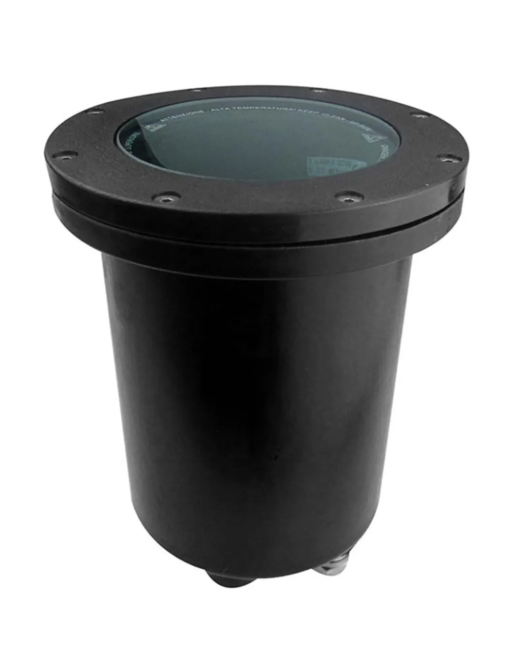 Lámpara de exterior para suelo Tidian – FORLIGHT – Foco negro E27, Apto para ambientes salinos, Diámetro: 17,2 cm
